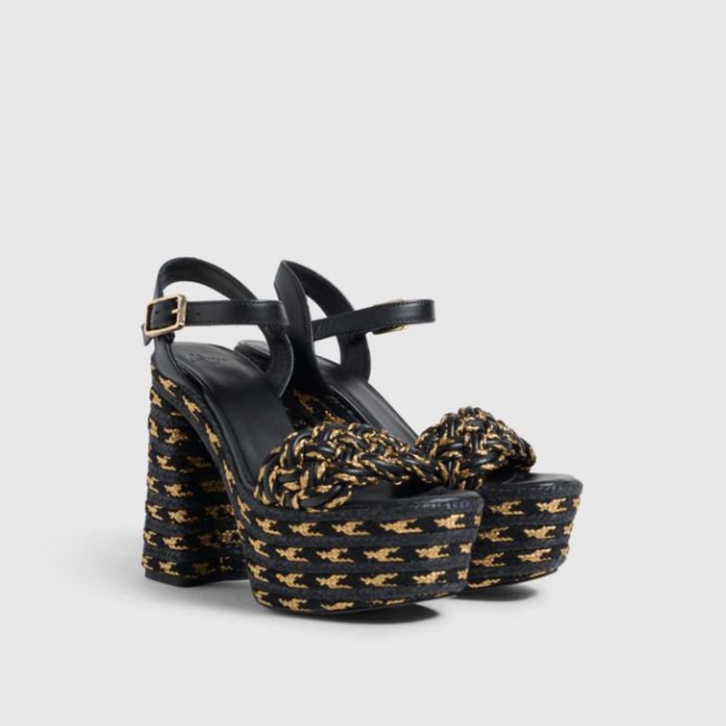 Castaer Anne Raffia Platform Sandals